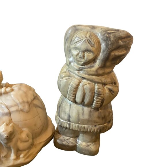 Vintage Inuit Soapstone Figurines - Picture 2 of 5